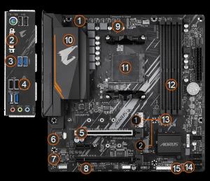 Placa mãe b550m aorus elite      